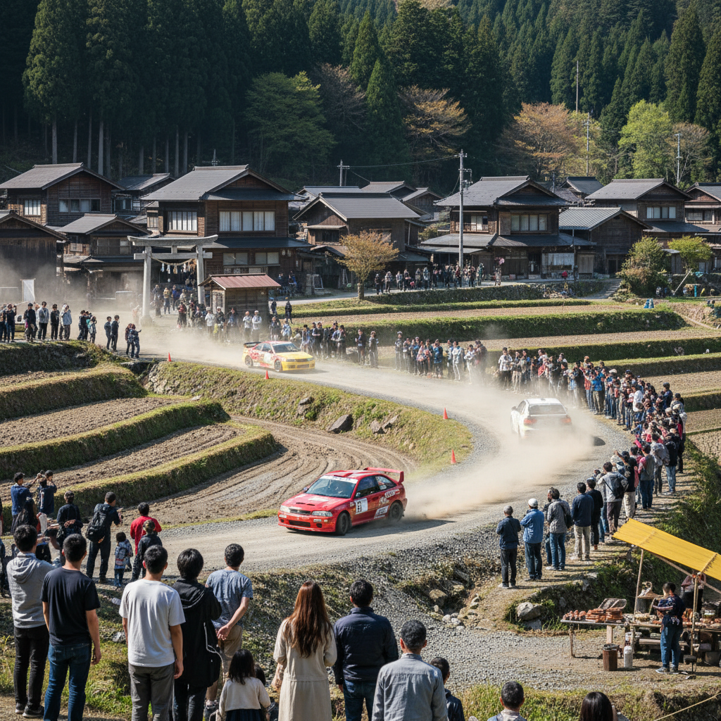 Toyota apoya festival de rally en aldeas de Nagano para revitalizar comunidades rurales